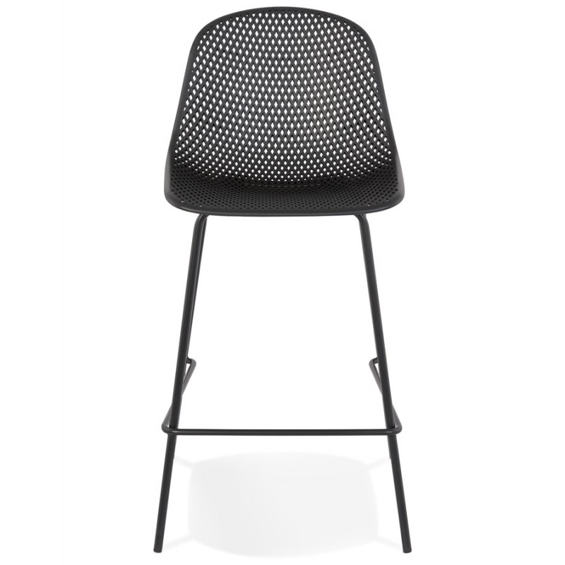 Snack stool mid-height metal Indoor-Outdoor feet metal MAXENCE MINI (black) - image 61792