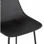 Snack stool mid-height metal Indoor-Outdoor feet metal MAXENCE MINI (black)