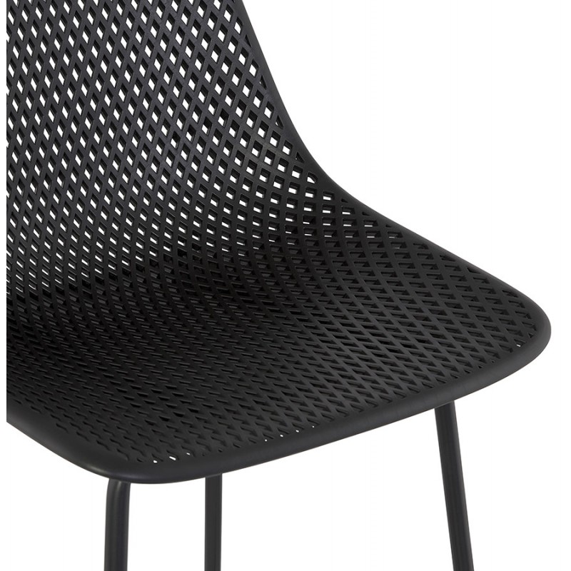Snack stool mid-height metal Indoor-Outdoor feet metal MAXENCE MINI (black) - image 61796