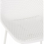 Snack stool mid-height metal Indoor-Outdoor feet metal MAXENCE MINI (white)