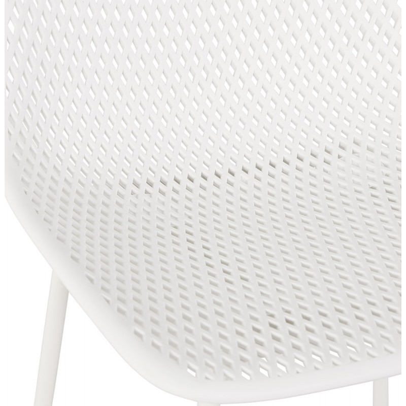 Snack stool mid-height metal Indoor-Outdoor feet metal MAXENCE MINI (white) - image 61825