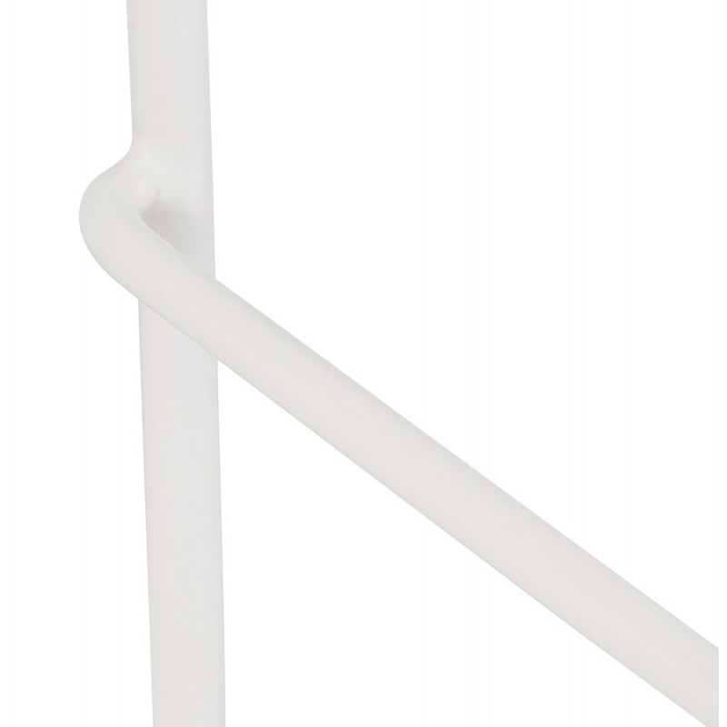 Tabouret snack mi-hauteur en métal Intérieur-Extérieur pieds métal MAXENCE MINI (blanc) - image 61829