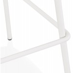 Taburete de barra de metal Pies metálicos interior-exterior MAXENCE (blanco)