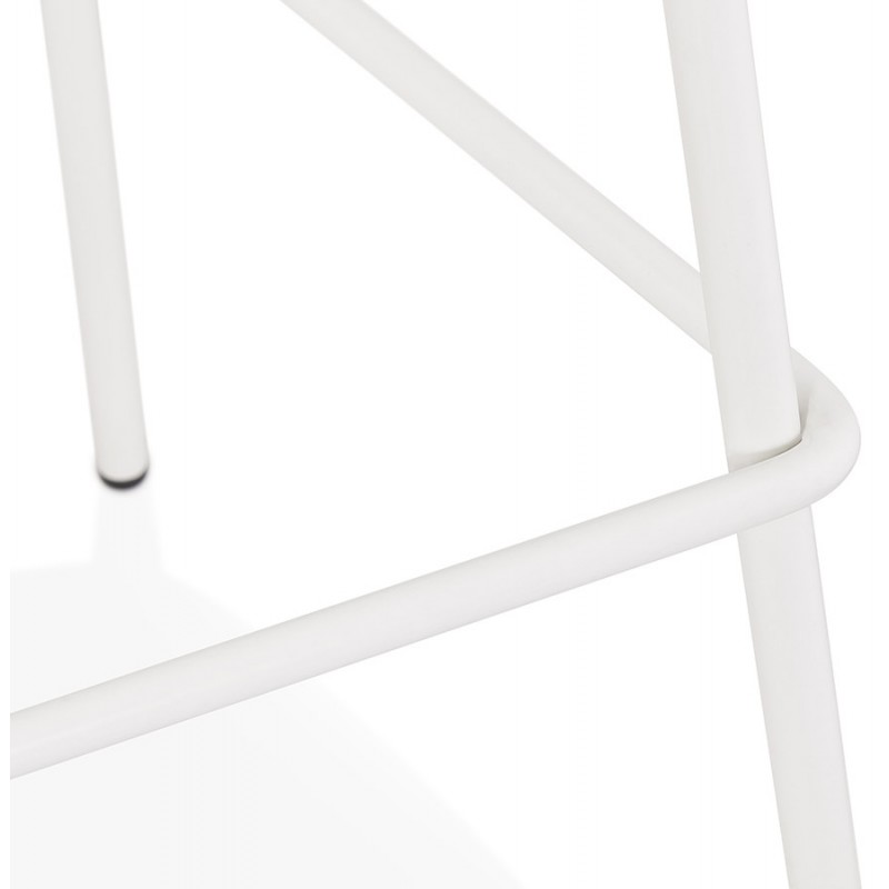 Metal bar stool Indoor-Outdoor metal feet MAXENCE (white) - image 61844