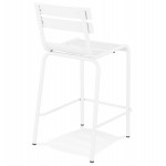 Snack stool mid-height industrial feet metal white RONY MINI (white)