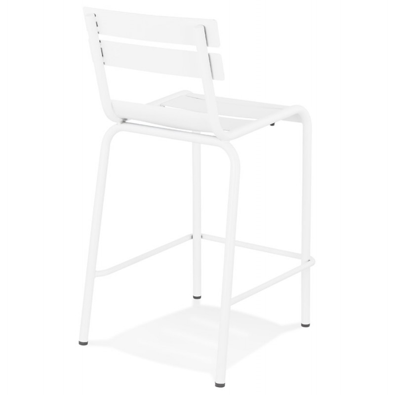 Snack stool mid-height industrial feet metal white RONY MINI (white) - image 61874