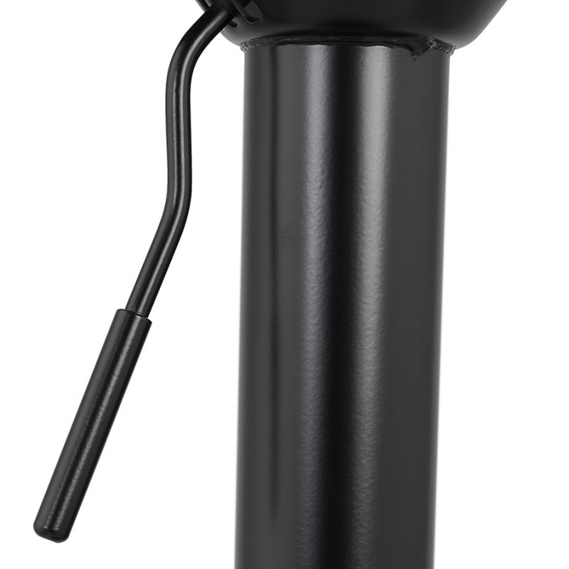 Verstellbarer Drehbarhocker aus Stoff und Fuß aus schwarzem Metall MARCO (schwarz) - image 61961