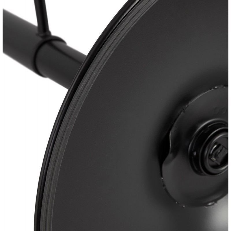 Adjustable rotary bar stool in microfiber and black metal foot MANIA (dark gray) - image 61997