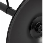 Tabouret de bar réglable rotatif et vintage et velours pied métal noir CARLO (noir)