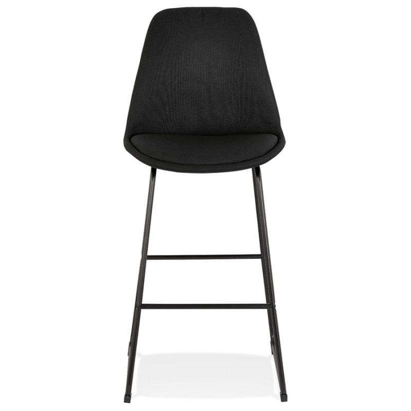XANA black metal feet industrial bar stool (black) - image 62082