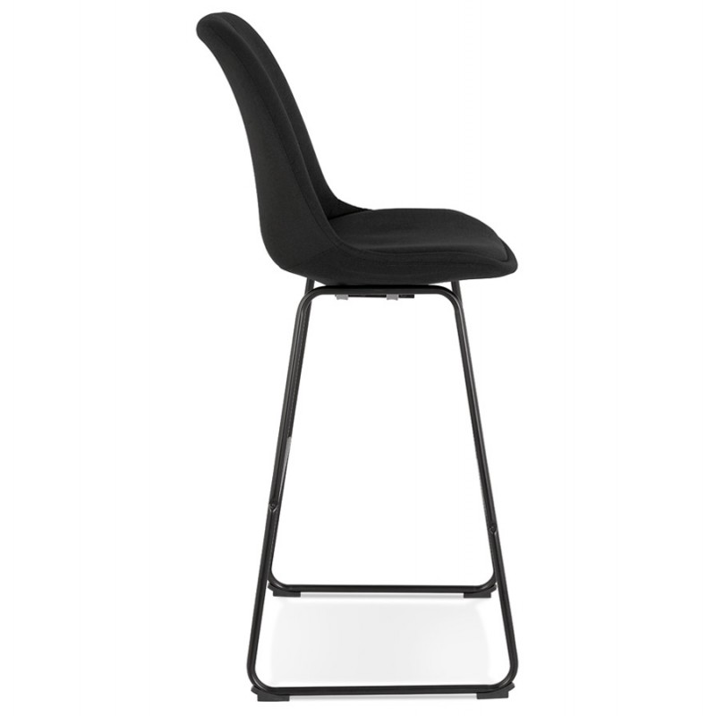 XANA black metal feet industrial bar stool (black) - image 62083