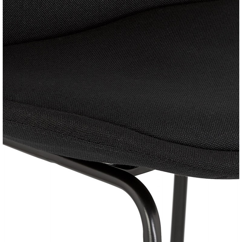 XANA black metal feet industrial bar stool (black) - image 62087