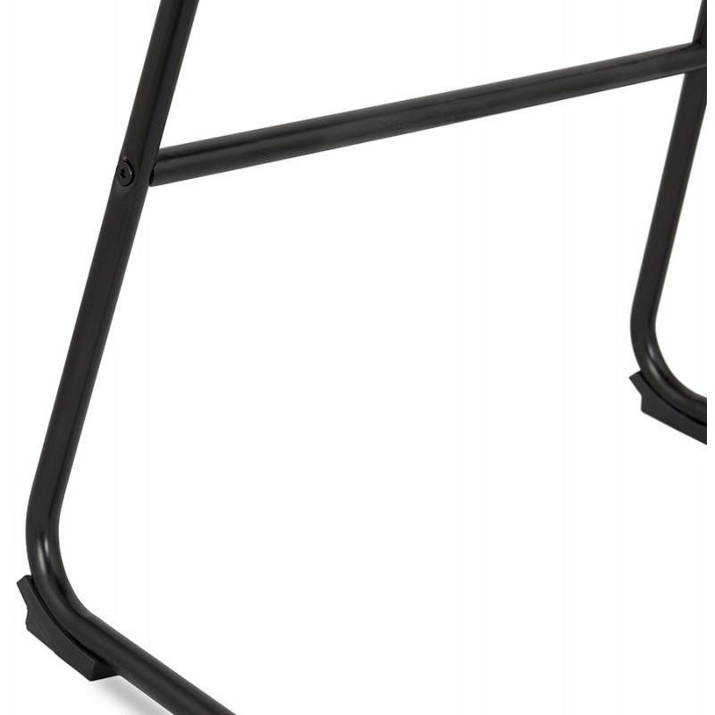 Tabouret de bar industriel pieds métal noir FANOU (gris foncé) - image 62109