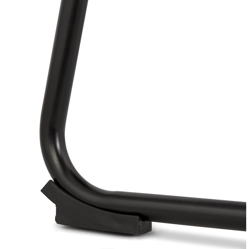 Tabouret de bar industriel pieds métal noir FANOU (gris foncé) - image 62110