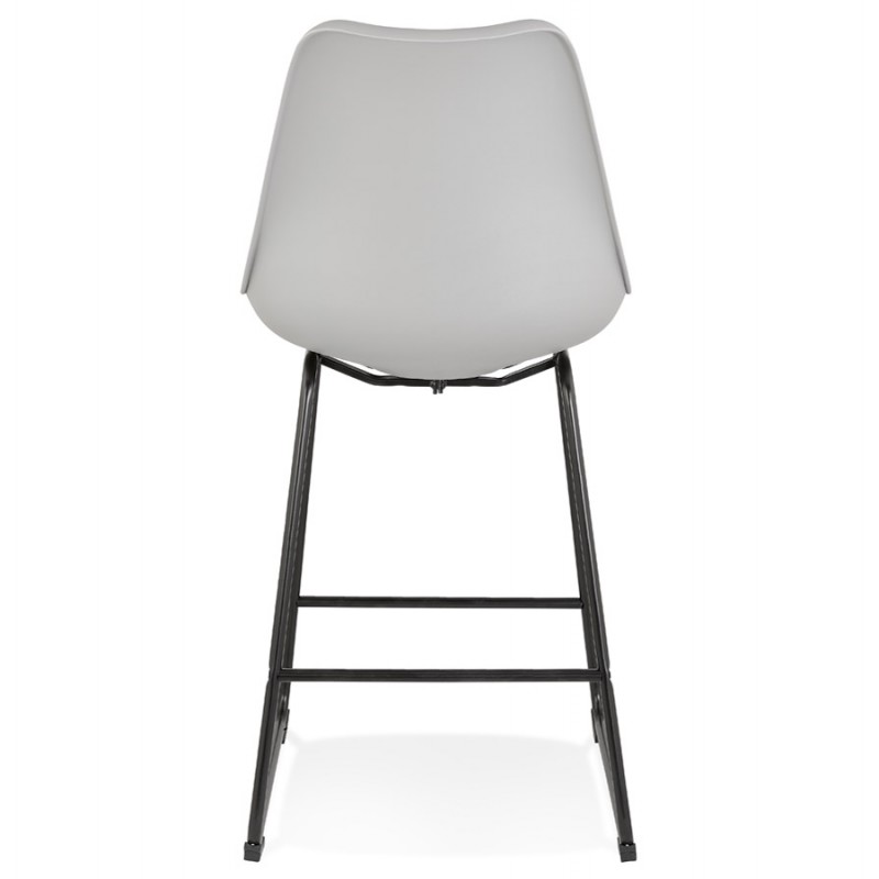 Snack stool mid-height vintage feet metal black LYDON MINI (gray) - image 62175