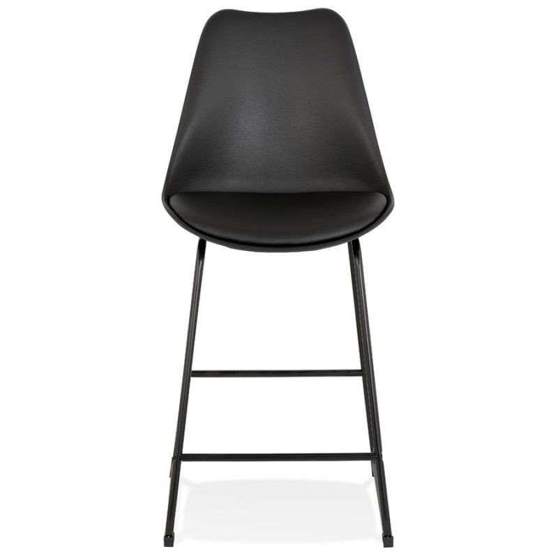 Snack stool mid-height vintage feet metal black LYDON MINI (black) - image 62182