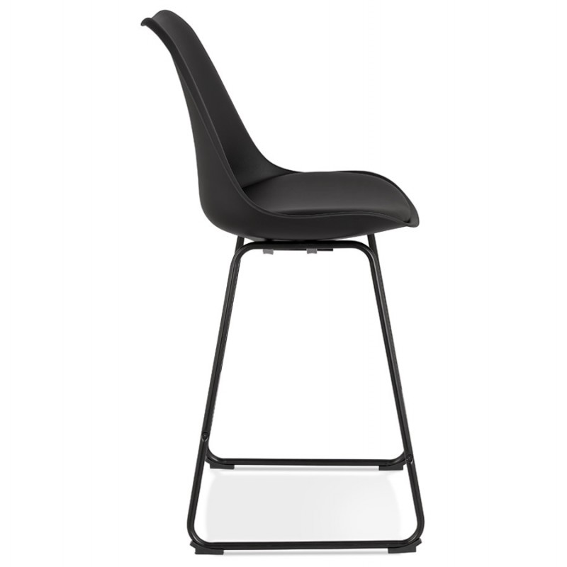 Snack stool mid-height vintage feet metal black LYDON MINI (black) - image 62183
