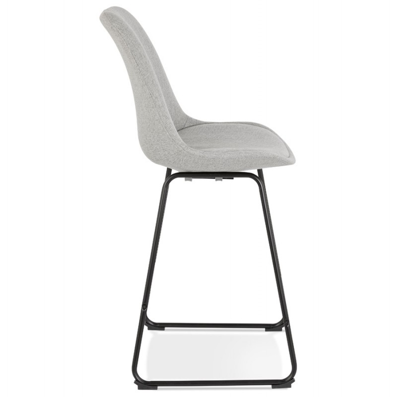 Snack stool mid-height industrial feet metal black LYDON MINI (gray) - image 62203
