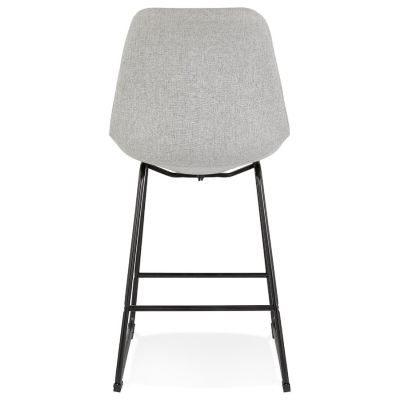 Snack stool mid-height industrial feet metal black LYDON MINI (gray) - image 62205