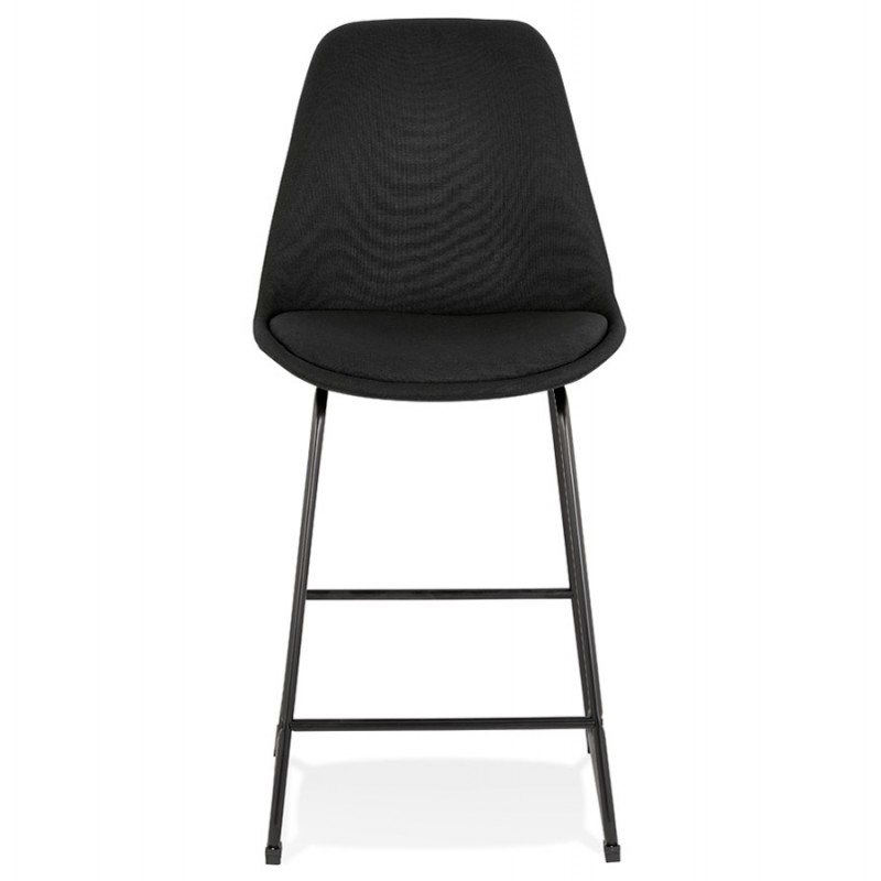 Snack stool mid-height industrial feet metal black LYDON MINI (black) - image 62212