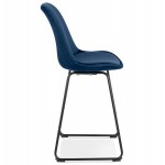 Snack stool mid-height industrial feet metal black FANOU MINI (blue)