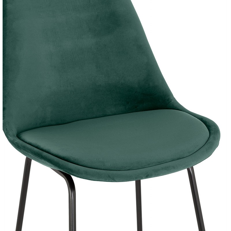 Snack stool mid-height industrial feet metal black FANOU MINI (green) - image 62286