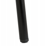 Tabouret de bar design avec accoudoirs en tissu pieds métal noir PONZA (gris)
