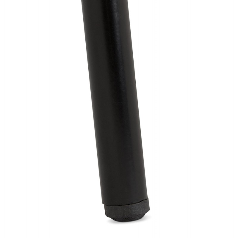 Design Barhocker mit Armlehnen aus schwarzen Metallfüßen, Stoff PONZA (grau) - image 62324