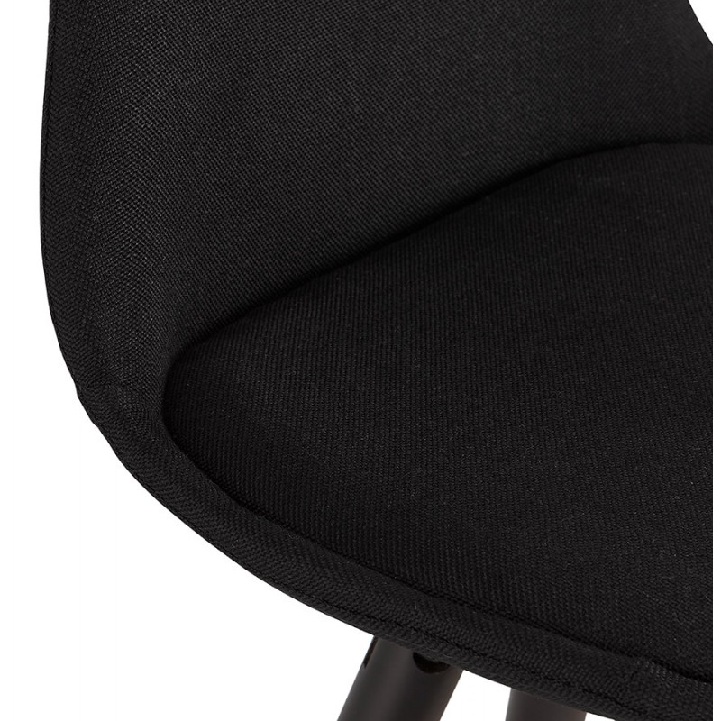 Vintage bar stool black wooden feet JESON (black) - image 62552