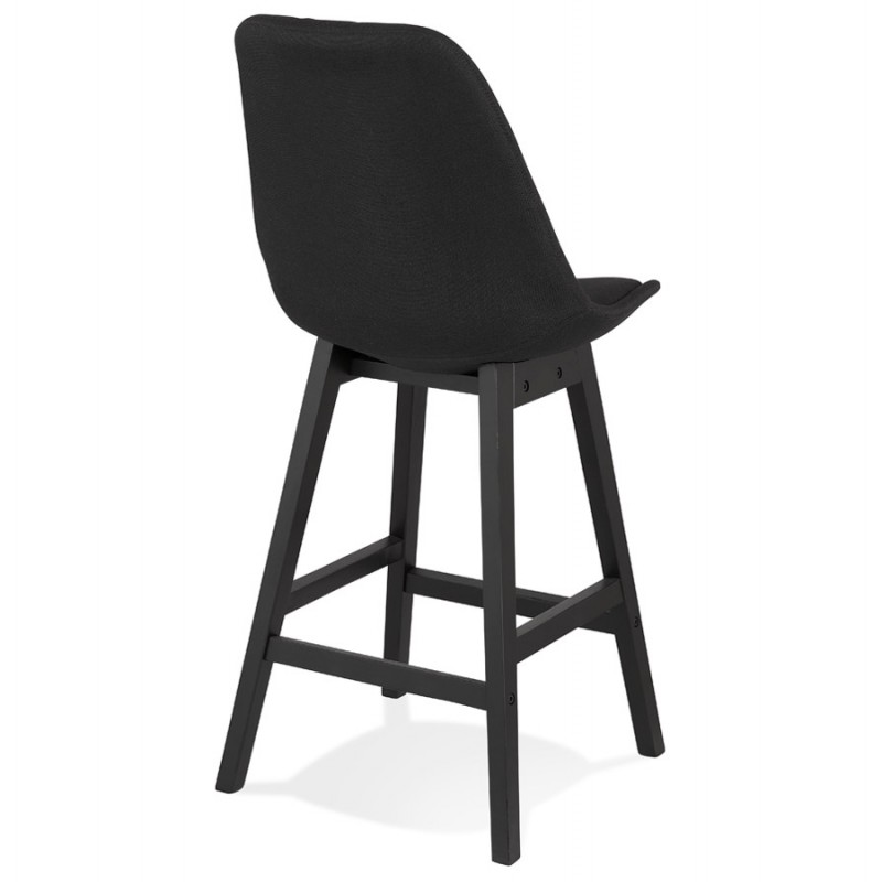 Sgabello bar sedia a media altezza piedi di design legno nero ILDA MINI (nero) - image 62559