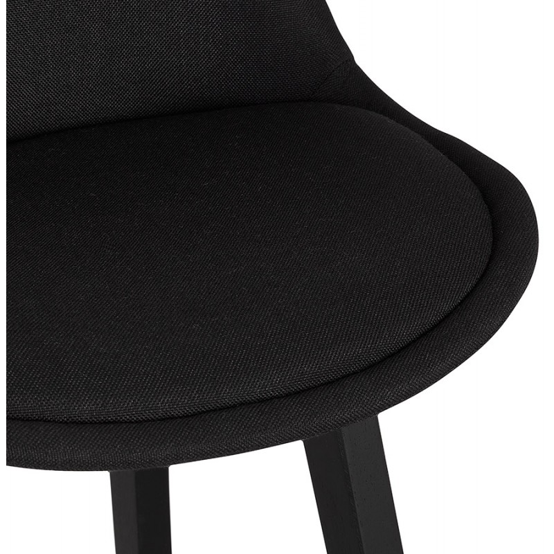 Sgabello bar sedia a media altezza piedi di design legno nero ILDA MINI (nero) - image 62561