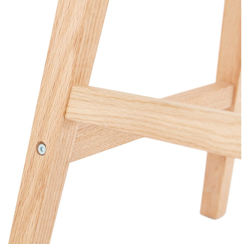 Bar stool bar chair mid-height design feet natural wood ILDA MINI (black) - image 62580