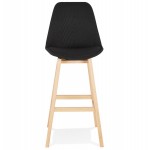 Bar stool bar chair feet natural wood ILDA (black)