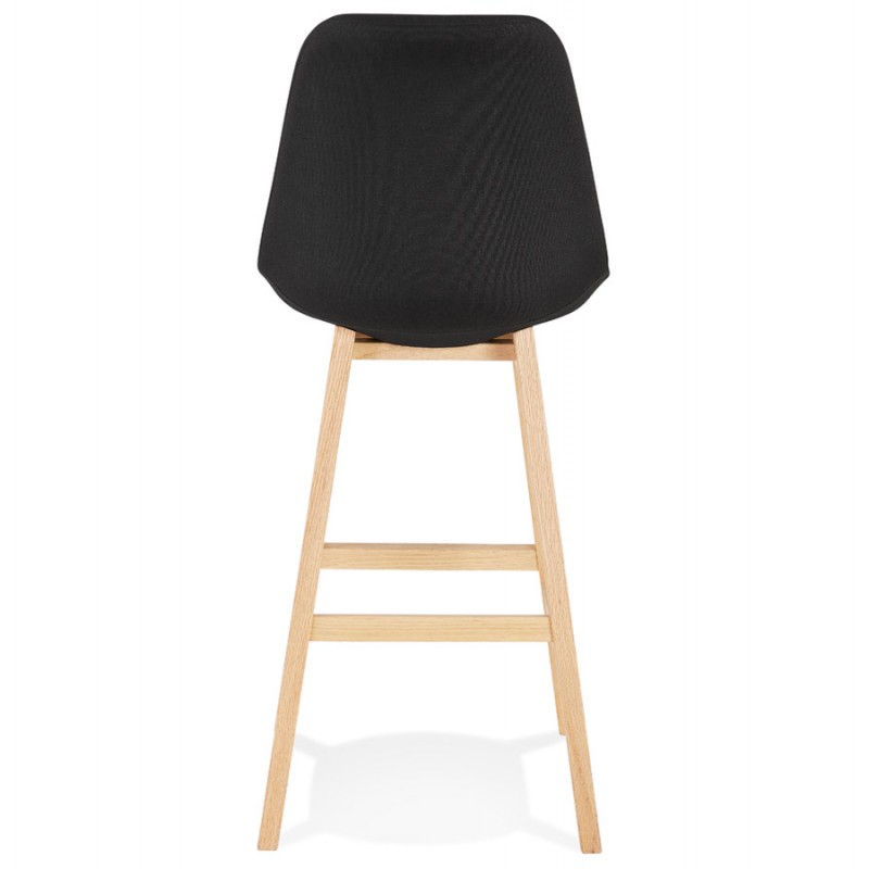 Sgabello bar sedia piedi legno naturale ILDA (nero) - image 62586