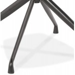 Designstuhl mit Stoffarmlehnen, Füße, Metall, schwarz, AYAME (schwarz)