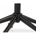 Bürostuhl auf Rädern aus Stofffüßen schwarzes Metall ALARIC (grau)