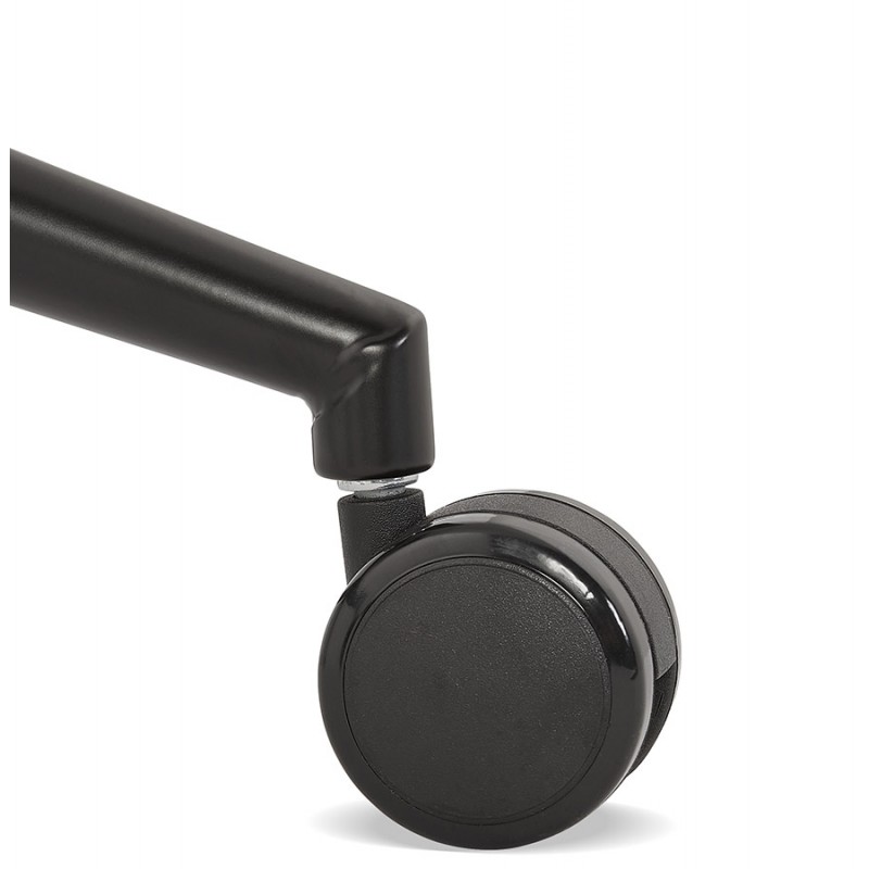 Silla de oficina sobre ruedas en pies de tela metal negro ALARIC (gris) - image 62695