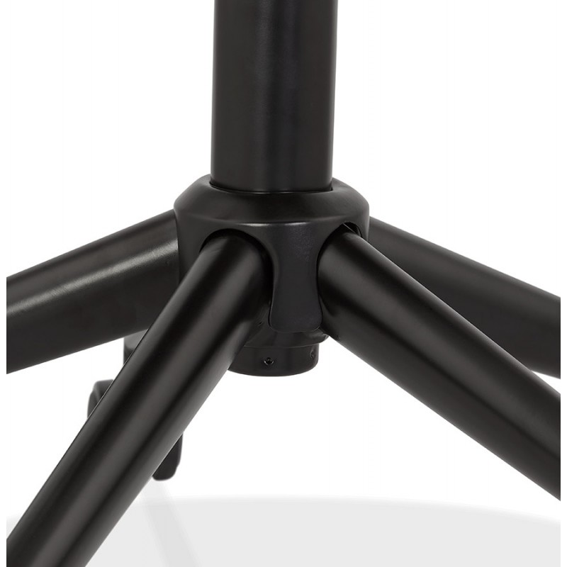 Silla de oficina sobre ruedas en patas de terciopelo metal negro CEILÁN (gris) - image 62737