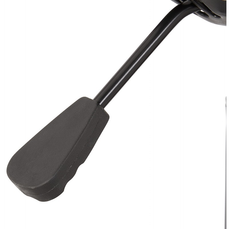 Silla de oficina sobre ruedas en patas de terciopelo metal negro CEILÁN (gris) - image 62738
