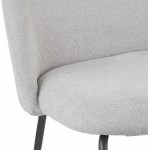 Design-Loungesessel aus Stoff und Beinen aus schwarzem Metall CALVIN (grau)