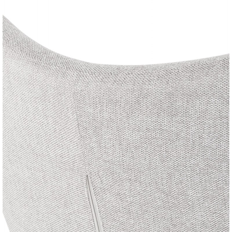 Ear armchair in fabric feet natural wood RHYS (gray) - image 62966