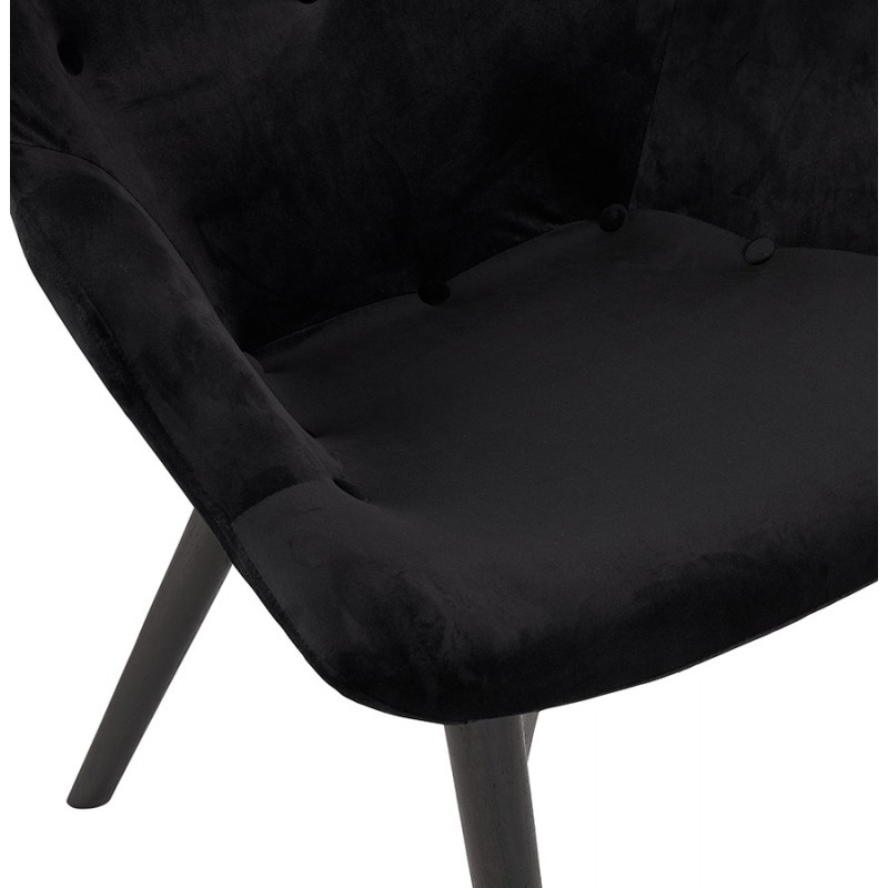 Sesselfüße aus Samt aus schwarzem Holz EMRYS (schwarz) - image 62975