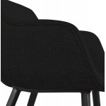 Chair with armrests in black metal feet metal ORIS (black)