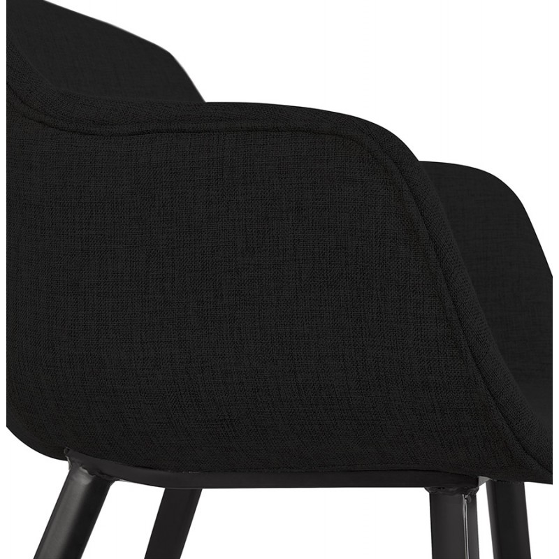 Chair with armrests in black metal feet metal ORIS (black) - image 63018