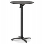 Foldable high table round top Indoor-Outdoor NEVIN (Ø 68 cm) (black)