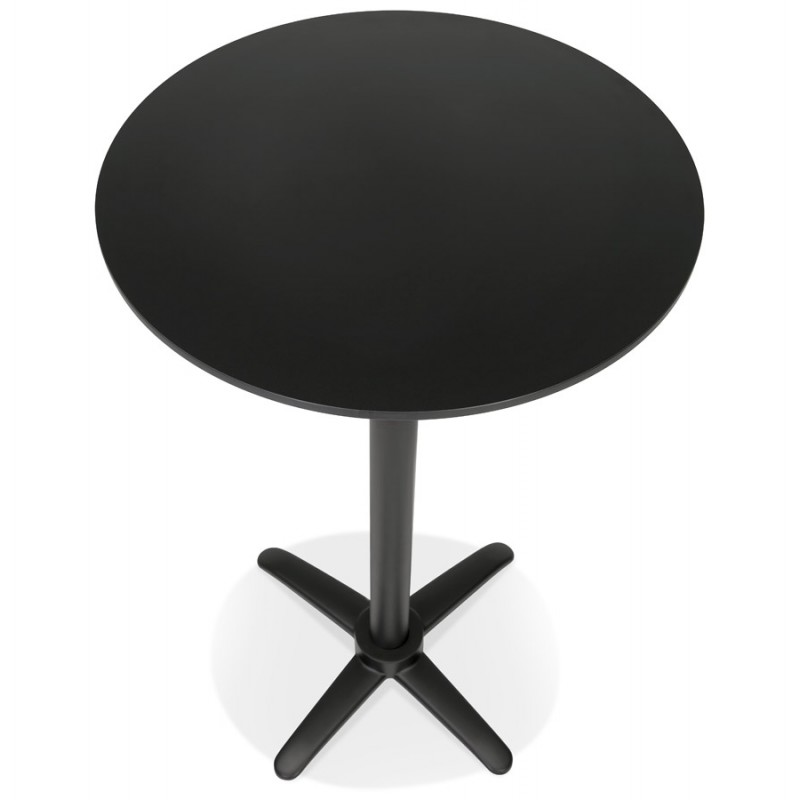 Table haute pliable plateau rond Intérieur-Extérieur NEVIN (Ø 68 cm) (noir) - image 63060