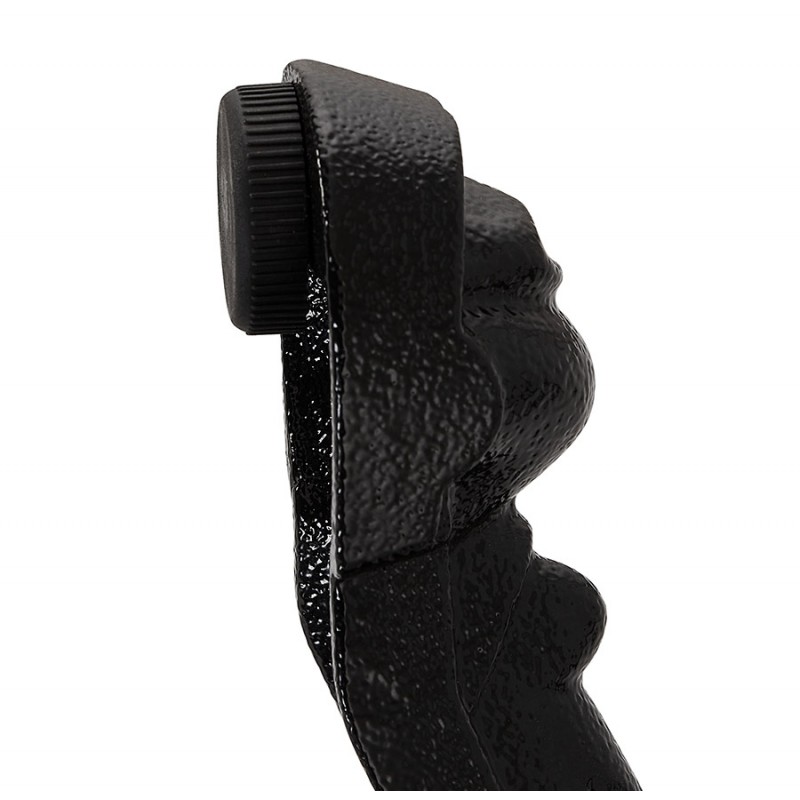 Mesa alta redonda efecto mármol y pie de hierro fundido negro AMOS (Ø 60 cm) (negro) - image 63116