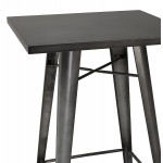 Table haute en métal plateau carré et pied en métal (70x70 cm) DARIUS (gris foncé)