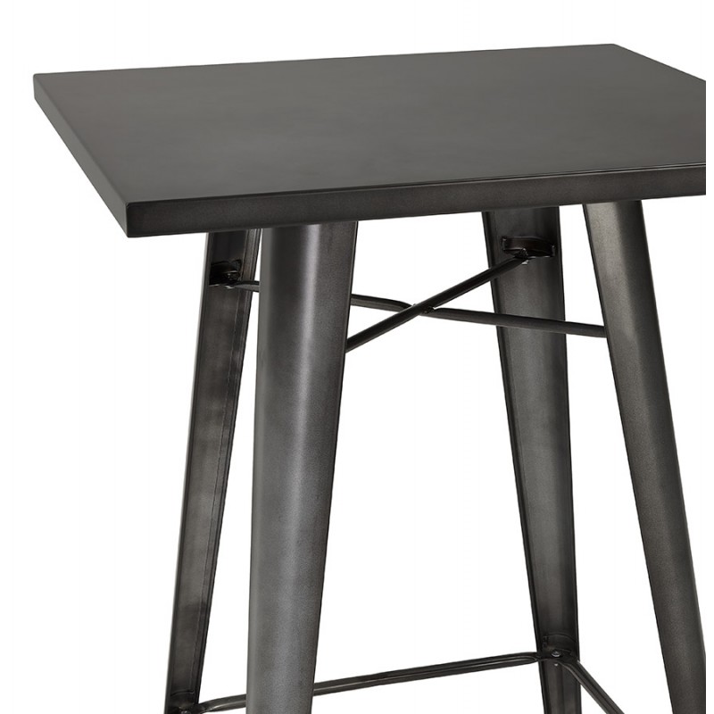 High metal table square top and metal foot (70x70 cm) DARIUS (dark grey) - image 63169
