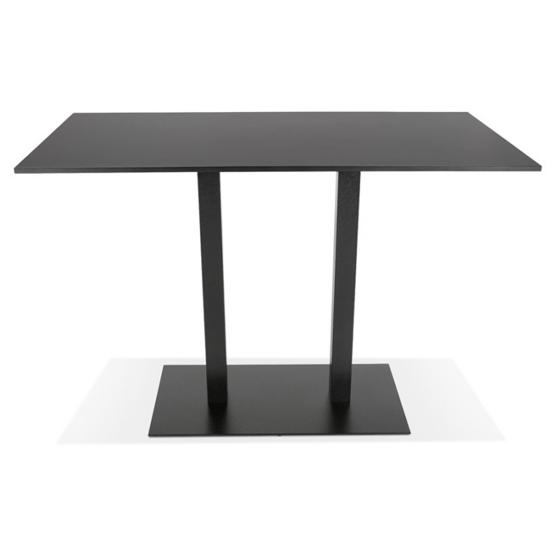 High wooden table rectangular top and black cast iron foot (160x80 cm) ARISTIDE (black) - image 63183